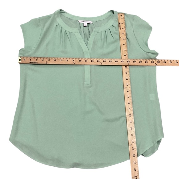 41 Hawthorn Morey Mint Green Split Neck Blouse Tunic - Picture 10 of 13